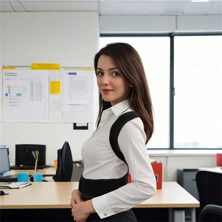 Đai chỉnh tư thế lưng màu đen có thể điều chỉnh, dùng được cho cả nam và nữ, giúp giảm đau lưng - điều chỉnh vẹo cột sống, cải thiện tư thế, hỗ trợ thắt lưng và căn chỉnh vai, đai và nẹp hỗ trợ toàn bộ lưng, chất liệu vải mềm mại, thoải mái. Thích hợp cho người lớn, thanh thiếu niên và học sinh để điều chỉnh tư thế gù lưng. - nhiều màu - Xem 5