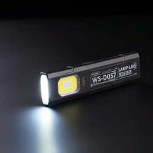 Kenson Portable Multi-Mode LED Flashlight, With Clip, USB Rechargeable, Red & Blue Flashing, Side Lighting, One-Button COB - D057 - View 7