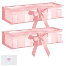 Caja de regalo con forma de corazón para el Día de la Madre, caja de embalaje rellenable con cinta, caja de cartón con forma de corazón rellenable para flores, regalo para bodas, cumpleaños, amor (rosa con ventana) - Ver 15