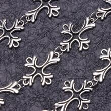 1 pieza Cadena de metal para pantalones vaqueros, cadena de cintura de alta gama de nicho para hombres con estilo hip hop - Plateado - Ver 6