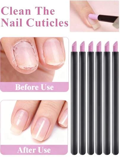 5/10/20Pcs Manicure Quartz & Ceramic Carving Polishing Pen Set, 45 Degree Dead Skin & Cuticle Remover, Nail Buffer Pumice Stone, Cuticle Pusher For Natural Nails, Gel Nails & Press On Nails, Manicure Pedicure Nail Art Tools & Nail Supplies
