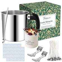 Bộ dụng cụ tự làm nến - Bao gồm bấc cotton, dụng cụ định tâm, vật liệu 304, máy làm tan sáp và nhiều hơn nữa. - Bộ dụng cụ làm nến 1300ml/44oz - Xem 2