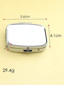 1 pieza Caja de metal portátil y mini cuadrada, Joyero - Multicolor - Ver 4