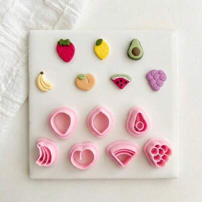 Summer Fruit Polymer Clay Cutter Set, Mini Tropical Fruit Cutters, DIY Craft Tools For Cute Jewelry