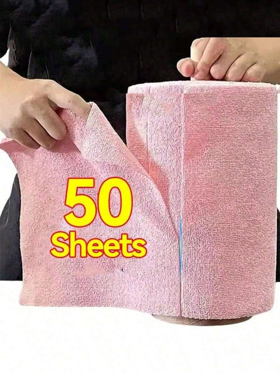 1卷（20条/50条）可重复使用超细纤维毛巾 - 高吸水性，20x20厘米，防刮擦，可机洗，多用途毛巾，适用于家庭、厨房、餐厅、浴室、房间、汽车清洁、厨房清洁布、浴室清洁布、炉灶清洁布、汽车清洁布、厨房用品、浴室用品、汽车用品、清洁用品、女士礼品