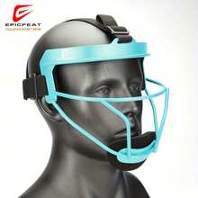 EPICFEAT - Professional Defensive Softball Outfielder Mask Baseball Softball Protective Mask Teenager - Adult Wide Vision - Lightweight Comfortable - Durable Softball Mask - Mint Green - View 5
