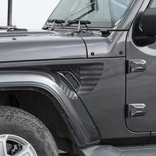 American Flag Decals Side Fender Vinyl USA Flag Stirs Exterior Accories Compatible With   2018-2025 JL JLU And 2020-2025  JT Carbon Fiber - 霧面黑 - 查看 5
