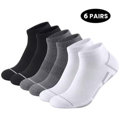 2/6/12 双装男士加厚短袜，柔软踝袜，尺码 10-13，柔软短袜，运动低帮袜