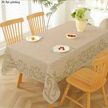1pc Elegant Beige Tablecloth - Soft, Machine Washable, Easy To Clean, Rectangular Design For Indoor/Outdoor Use, Perfect For Themed Parties & Home Decor - Nhiều màu - Xem 5