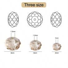 170颗红、白、蓝三色圆形水晶玻璃珠，切割珠，隔珠，DIY首饰制作材料，适用于手链、项链等。 - 彩色 - 查看 9