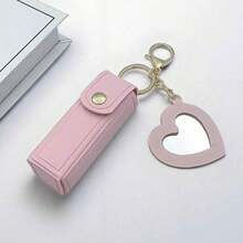 可定制文字的便携式口红盒，带心形镜子，可爱简约钥匙扣 - 均碼 - 查看 16