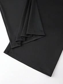 New Retro Y2K Long  Multi-Pocket Streetwear Style Black Baggy Pants, Lightweight & Comfortable Fabric, Versatile For Summer, Vacation Daily Commute - 黑色 - 查看 8