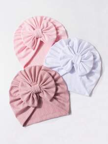 1顶小女孩帽子，女婴秋季连衣裙，女婴冬季服装，节日周年纪念日装饰，红色配饰，小女孩秋季套装，蝴蝶结帽子，多种颜色可选，适合居家和外出穿着 - 彩色 - 查看 10