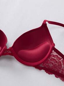 4 Stück Damen Komfort Unterwäsche Kollektion - Luxuriöser Push-Up-BH mit zarten Spitzendetails, hoher Halt und weicher, atmungsaktiver Stoff für höchsten Komfort - Verschiedenfarbig - Übersicht 6