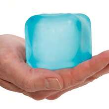 1pc New Mini Ice Cube Malt Slow Rebound Squeeze Toy, Sensory Toy, Stress Relief Cube, Fidget Toy, Travel Toy, Classroom Toy, Bath Toy, Christmas Stationery, Stress Ball, Birthday/Christmas Gift - Multicolor - View 3