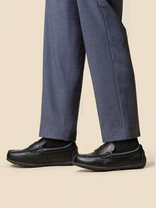 Boy's Dress Shoes Slip-On Penny Loafers Casual Moccasin Style For Toddler/Little Kid/Big Kid - 黑色 - 查看 9