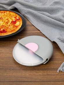 1pc Pink Stainless Steel Reusable Kitchen Tool, Creative Round Pizza/Pancake Cutter - View 6