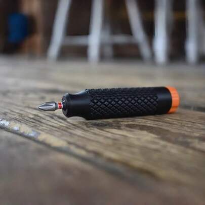 Multi-Functional EDC Bit Driver, Portable Pocket-Sized Non-Slip Handle, Compatible With 1/4" Hex Bits, Handy Repair Tool For Electronics, Glasses And Watches Maintenance (Bits Not Included)