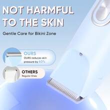 1pc USB Rechargeable Women's Intimate Hair Trimmer, Electric 2-In-1 Shaver & Epilator - View 7