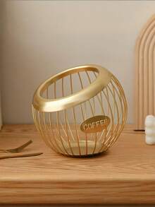 Large Capacity Coffee Capsule Storage Basket, Suitable For All Coffee Capsules, Coffee Capsule Holder, Countertop Coffee Bar Metal Coffee Capsule Storage Rack - Multicolor - View 14