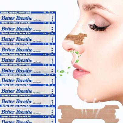 10pcs/30pcs/50pcs Breathable Nose Strips, Anti-Snoring Nose Clips, Multi-Functional Dilator, Strips Assist, Help Breathing, Reduce Snoring, Easier Breathing, Gentle On Nose, Multi-Functional Dilator, Specially Designed Nose Strips For Smooth Breathing