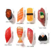 8pcs Cute Refrigerator Magnets, Funny Realistic Sushi Fridge Magnets, Suitable For Whiteboard, Map And Home Decor Magnetic Objects, Even Simulation Food Games - 8Pcs - View 3