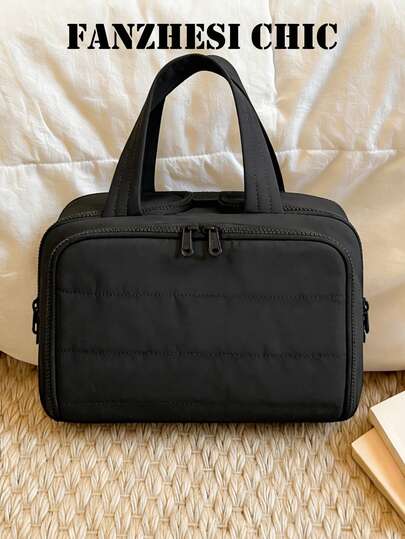 Fashionable And Lightweight Large-Capacity Storage Bag, Multi-Pocket Women's Cosmetic Bag, Washing Bag, Storage Bag, And A Large-Capacity Multifunctional Travel Bag With Zipper Seal, Suitable For Travel And Vacation.