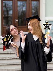 1/19/20件 2026 毕业照相亭道具，黑色金色毕业照相道具框和毕业照相亭道具，有趣的毕业派对自拍道具，大学毕业生自拍相框。 - 拍照道具 - 查看 7