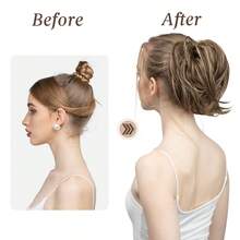 Dây buộc tóc rối, búi tóc xoăn bồng bềnh bằng thun, dây buộc tóc tổng hợp - Nhiều màu - Xem 6