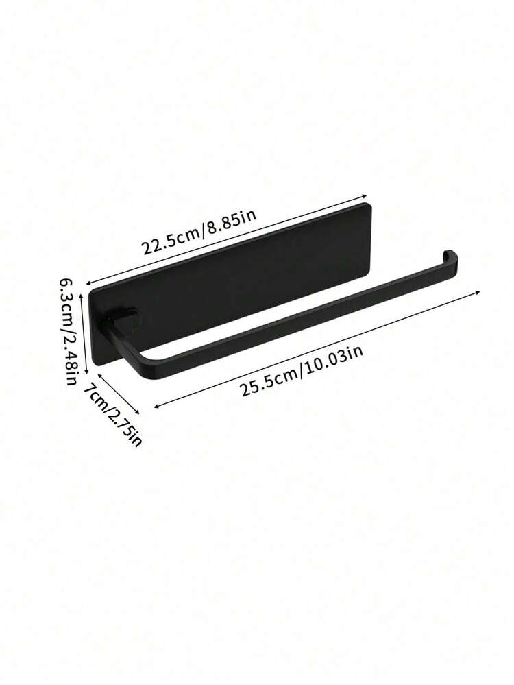 Modern Kitchen Paper Towel Holder - Under Cabinet Mounted Paper Towel Roll Rack, Space-Saving Vertical Storage Organizer With Adhesive Wall Mount, Plastic Material, Bathroom Accessory, Suitable For Commercial And Residential Use, Essential For Small Apartments - Multicolor - View 8