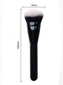 1pc Angled Foundation Brush, Contour Makeup Brush - Black - View 5