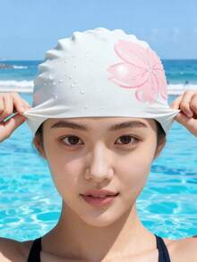 361degree 361°硅胶泳帽，防水，防滑内衬，适合长发，成人适用，可爱设计，专业竞技游泳必备 - 彩色 - 查看 7