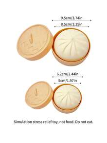 Realistic Big Steamed Bun,Mini Soup Dumpling/ Xiaolongbao With Steamer, Slow Rising Squeeze Toy, Novelty Stress Relief Set For Anxiety Relief..Daily Stress Relief Toy, Colored Dumpling/Steamed/Mantou Bun Shaped Stress Ball, Sensory Stress Relief Toy, Squeeze Dough Ball, Hand Stress Relief Toy, Desktop Elastic Toy With Food Steamer, Party Game & Gift, Suitable As A Gift Or Party Favor. - View 6