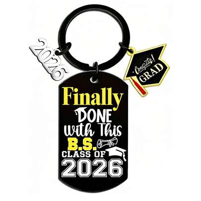 2026 Graduation Keychain Gifts For Her Him Class Of 2026 Graduation Keychain For University College Middle High School Graduate 2026 Souvenir For Senior Masters Degree Student