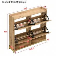 High-Quality 4-Drawer Rattan Cabinet With Solid Wood Handles - Suitable For Bedroom, Living Room, Dining Room, Hallway - Dimensions: W80/H80/D38 Cm - Wood - View 2