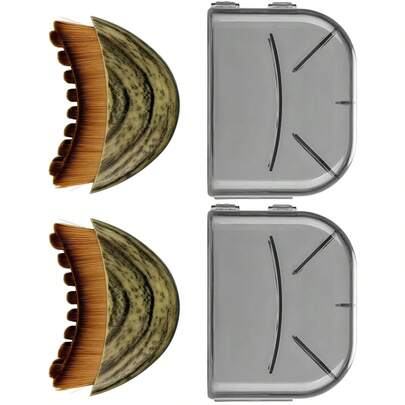 Bàn chải massage mặt đa chức năng, kích thích hệ bạch huyết, chải khô, lông mềm mại, thích hợp để tạo hình khuôn mặt, cằm, cổ và đường viền hàm, thiết kế công thái học, ôm sát các đường nét khuôn mặt, kèm hộp đựng tiện lợi để mang theo và cất giữ.