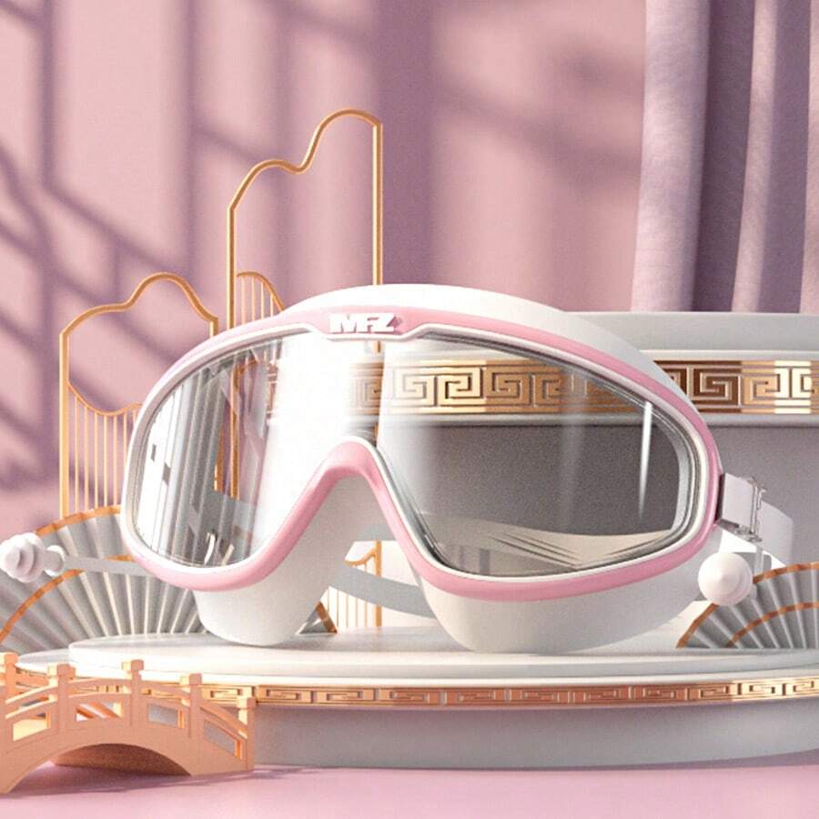 Large Frame Swimming Goggles With Waterproof And Anti-Fog Function, High Definition Large Frame Adult & Student Swimming Goggles, Adult Professional Diving Mask - A - View 1