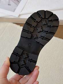 1 đôi giày da kiểu Anh họa tiết hoa cho bé gái, khóa dán, kiểu dáng thời trang đa năng phù hợp đi học. - màu nâu - Xem 11