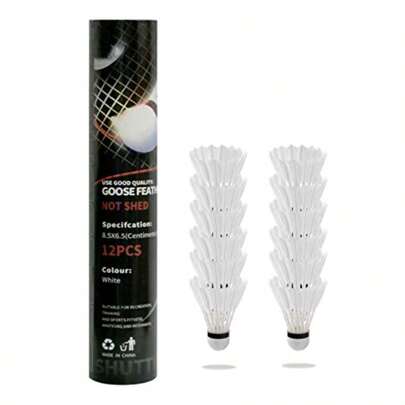12 PACK Badminton ShuttlecocksBadminton Birdies With Great Stability.Has High Speed Badminton.Durability For Indoor Outdoor Training Sports Great For Trainers Amateurs Beginners And Family