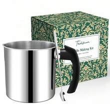 Nồi đun sáp hai lớp 44oz, bình làm nến bằng thép không gỉ 304 với tay cầm chịu nhiệt và thiết kế vòi chống nhỏ giọt. - Hộp đựng dụng cụ làm nến - Xem 8