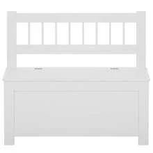 Atmosphera BANCO DE ALMACENAMIENTO ARCÓN INFANTIL DE MADERA BLANCA - 74,5 x 34 x 64cm - Blanco - Ver 3