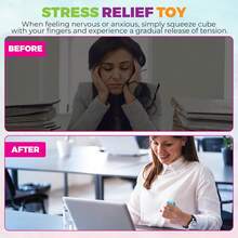 Ice Cube Fidget Toy For All Ages: 3 Pack Sensory Squishy Fidget Toys, Square Stress Balls, Classroom Prizes, Anxiety Relief Stress Cube Gift For Kids Teens Adults. - 藍色-3PCS - 查看 6