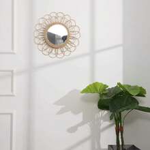 Atmosphera Rattan Flower Mirror D56 - Beige - View 5