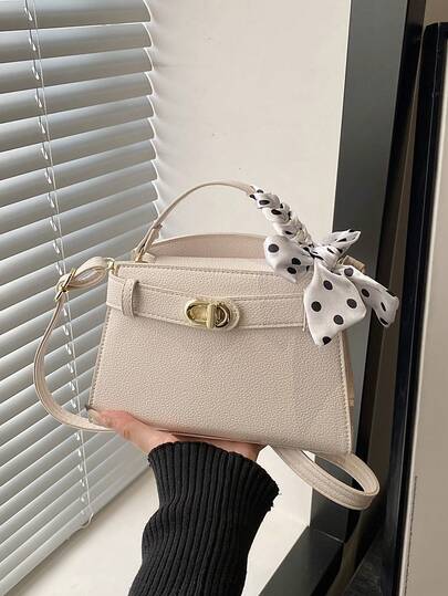 1pc Women's Fashionable Commuter Solid Color Handbag, Portable Versatile Luxury Shoulder Bag, New Niche High-Quality Crossbody Bag, Suitable For Dates, Shopping, Commuting, Gifts, Comes With A Delicate Scarf