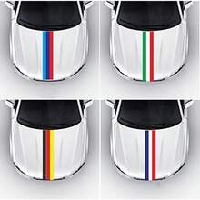 6 Inches Wide French Flag Stripe Decal Stir For Car Exterior Cosmetic Hood Front/Rear Bumpers Side Fenders - Hình dán cờ Pháp kẻ sọc - Xem 6