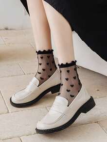 3 đôi tất nữ dài đến giữa bắp chân, tất lưới mỏng đa năng mùa xuân/hè, tất dài siêu mỏng có mũi gia cố, không đường may, thoáng khí. - Nhiều màu - Xem 2