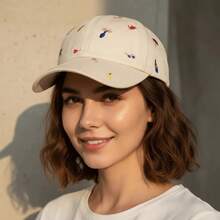 1顶创意螃蟹涂鸦卡通棒球帽，可爱休闲百搭街头风棒球帽 - 多色 - 查看 3