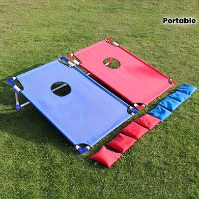 Portable Outdoor Sports Toy Set With 2 Game Boards + 6 Beanbags. Beanbag Throwing Board Set, Fun Competitive Target Board, Yard Game Beanbag Rack (With Beanbags). Perfect For Yard Throwing Games And Party Games, The Perfect Beach Game Set, The Ultimate Family Interactive Game Set, Halloween Gift, Christmas Gift, Easter Gift.