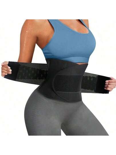 1 件女士运动腰部训练带、束腰带、腰部修剪器、桑拿腰带、健身腰部训练器、腹部训练器、运动服、塑身器、腹部训练腰部训练器、前开合腰部训练器、瑜伽跑步腰部训练器、送给朋友的礼物