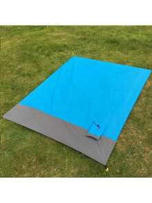 1pc Ultimate Waterproof Beach Mat With Drawstring Pocket, Super Portable, Durable, Quickly Foldable Picnic Blanket, Suitable For Outdoor Camping, Family Friendly, Waterproof, Easy To Clean - A - View 8